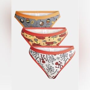 NWT - Stranger Things Thong Panties, 3-Pack.